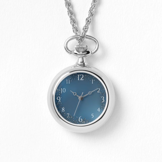 Marine Blue & Bubbles Armbanduhr (Vorderseite)