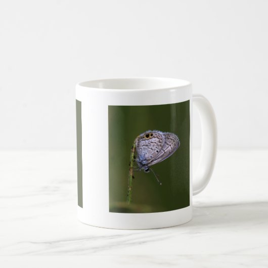 Marine Blue Butterfly Kaffeetasse (VorderseiteRechts)