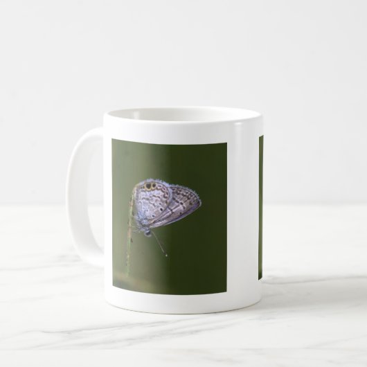 Marine Blue Butterfly Kaffeetasse (Vorderseite Links)