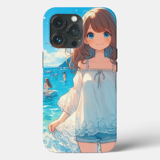 Marine Blue Girl Case-Mate iPhone Hülle (Rückseite)