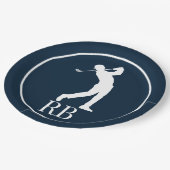 Marine Blue Golf Pappteller (Schrägansicht)