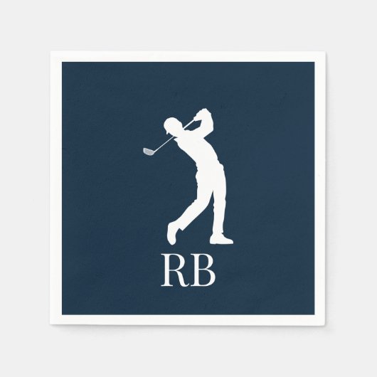 Marine Blue Golf Serviette (Vorderseite)