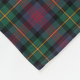 Marine Blue, Green und Red Logan Clan Tartan Fleecedecke