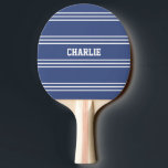 Marine Blue Stripes-Paddel Tischtennis Schläger<br><div class="desc">Ändern Sie das Textfeld in das gewollt Textfeld. Sie können den Schriftart,  seine Größe und Farbe mit der Funktion "Anpassen" ändern,  sowie die Hintergrundfarbe dieses Elements in eine beliebige Farbe Ihrer Wahl ändern. Sehen Sie in meinem Laden für weitere Artikel mit diesem Design.</div>