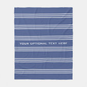 Marine Blue Stripes-Vliesdecke Fleecedecke (Vorderseite)