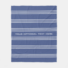 Marine Blue Stripes-Vliesdecke Fleecedecke