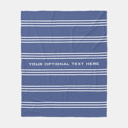 Marine Blue Stripes-Vliesdecke Fleecedecke (Vorderseite)