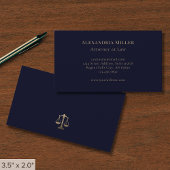 Marine Blue und Gold Anwalt Visitenkarte