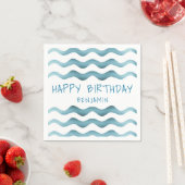 Marine Blue Waves Kindergeburtstag Serviette (Beispiel)