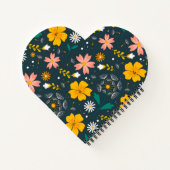 Marine Blumen Garten Verspieltes Frühlingsmuster Notizblock (Rückseite)