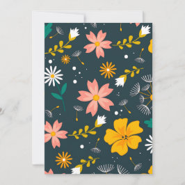 Marine Blumengarten Whimsicaler Frühlingsstoff Feiertagskarte