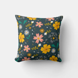 Marine-Blumengarten Whimsicaler Frühlingsstoff Kissen