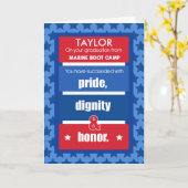 Marine Boot Camp Personalialize Name Abschluss Con Karte (Gelbe Blume)