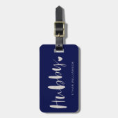 Marine-Bürsten-Skript u. Streifen der Gepäckanhänger (Vorderseite vertikal)