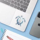 Marine Charm Stickers Sea Turtle Aufkleber (Laptop mit iPhone)