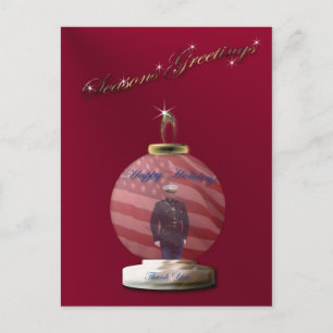 Marine Christmas Ornament Postcard Feiertagspostkarte