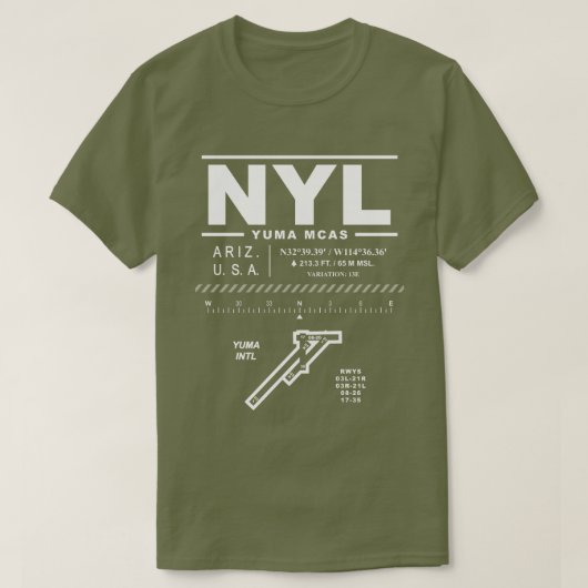 Marine Corps Air Station MCAS Yuma NYL T - Shirt (Design vorne)