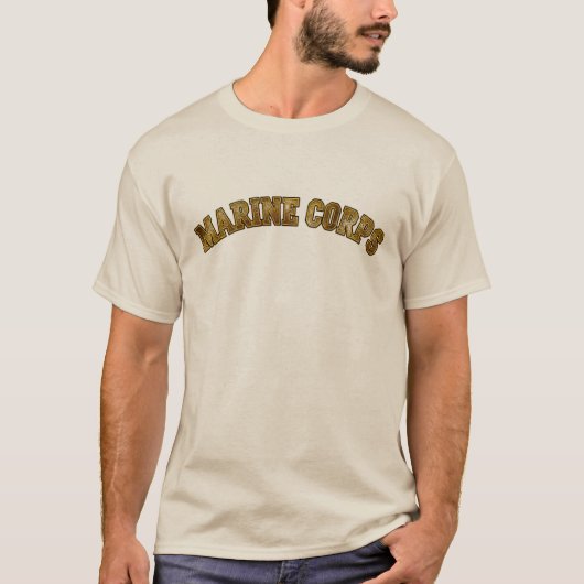 "Marine Corps" Fettschrift T-Shirt (Vorderseite)