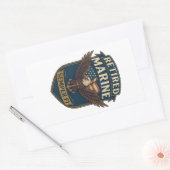 Marine Corps Veteran Logo Emblem Rechteckiger Aufkleber (Umschlag)