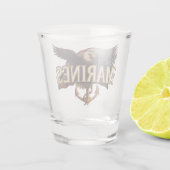 Marine Corps Veteran Logo Emblem Schnapsglas (Rückseite)