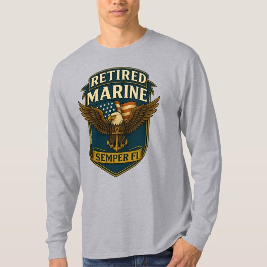 Marine Corps Veteran Logo Emblem T-Shirt (Vorderseite)