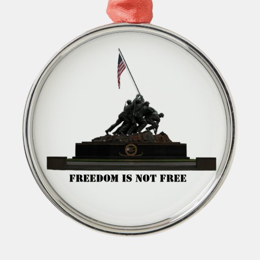 Marine Corps War Memorial Circle Ornament Aus Metall (Vorne)