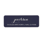 Marine & Cream Elegante Kalligraphie (Vorne)