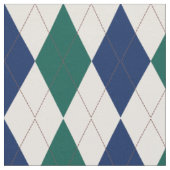 Marine-, Creme-und Waldgrün-Rauten-Muster Stoff (Nahaufnahme)