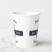 Marine Custom Nautic Anchor Ocean Navy Blue Pappbecher (Rechts)