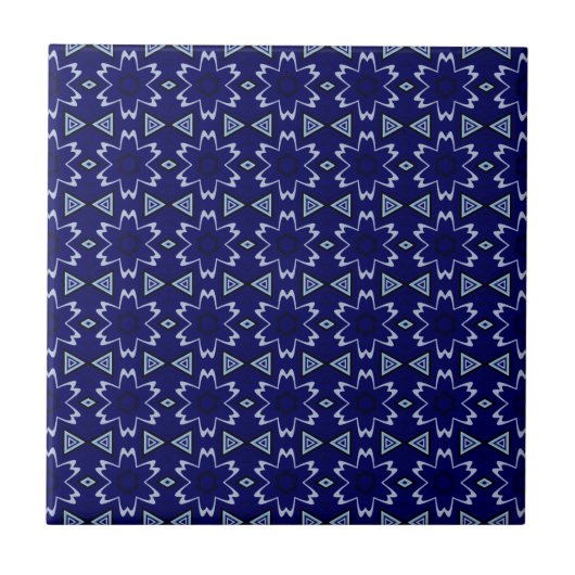 Marine-Digital-Blumenmuster Fliese (Vorderseite)