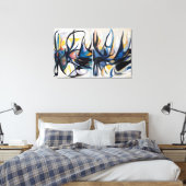 Marine Diptych - überzogene Canvas Print Leinwanddruck (Insitu (Schlafzimmer))