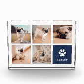 Marine | Dog Pawprint Collage Fotoblock (Vorderseite)