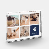 Marine | Dog Pawprint Collage Fotoblock (Links)