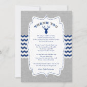 Marine-Dollar-Babyparty danken Ihnen zu merken + Einladung (Vorderseite)