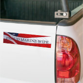 Marine Ehefrau American Flag Autoaufkleber (Auf Lkw)