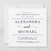 Marine Elegance | Minimalistisch Post Wedding Brun Einladung (Vorderseite)