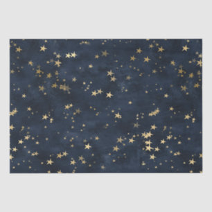 Marine Elegantes Himmelsstern Goldene Sterne Desig Seidenpapier