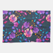 Marine Fluro botanisches Küchen-Tee-mit Blumentuch Geschirrtuch (Horizontal)