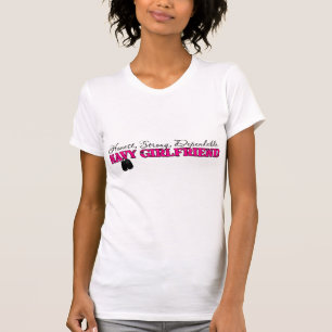 Marine-Freundin-Erkennungsmarke-Entwurf T-Shirt
