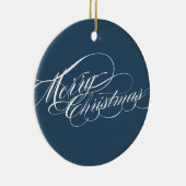 Marine-frohe Weihnacht-Foto-Verzierung Keramikornament (Rechts)