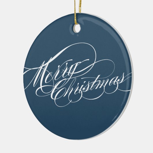 Marine-frohe Weihnacht-Foto-Verzierung Keramikornament (Links)