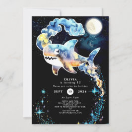 Marine Fun Blue Shark Geburtstag Einladung