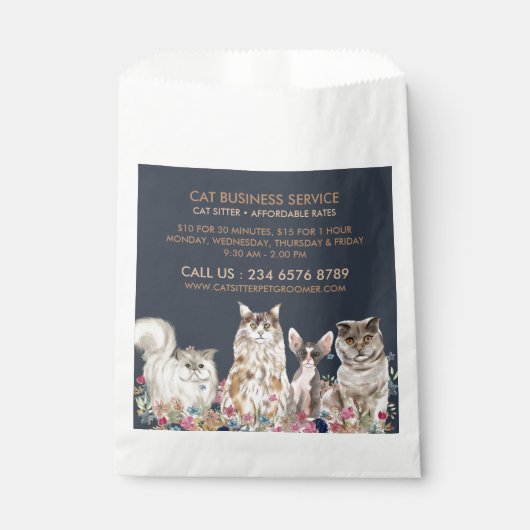 Marine-Geschenk Katzensitter-Service Haustierfrise Geschenktütchen (Vorderseite)