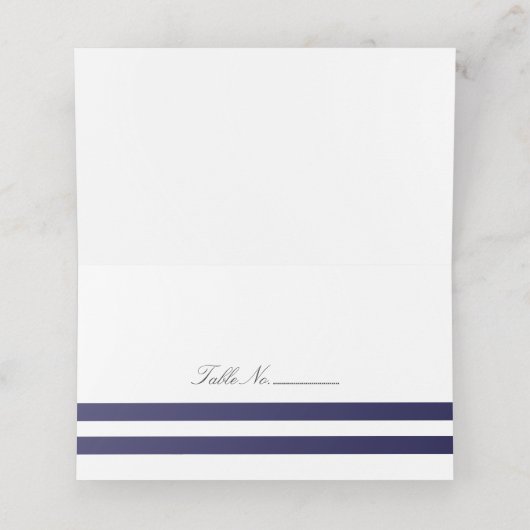 Marine gestreift platzkarte (Innenseite Aufgefaltet)