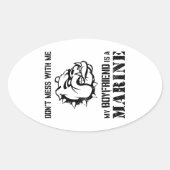 Marine Girlfriend Ovaler Aufkleber (Vorderseite)