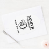 Marine Girlfriend Ovaler Aufkleber (Umschlag)