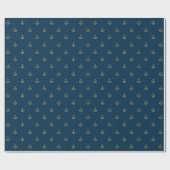 Marine-Goldanker-SeePackpapier Geschenkpapier (Flach)
