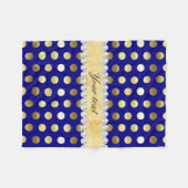 Marine-Goldfolien-Tupfen-Diamanten Fleecedecke (Vorderseite (Horizontal))
