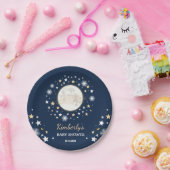 Marine-Goldmond-u. Stern-Babyparty-Funkeln-Stern Pappteller (Party)