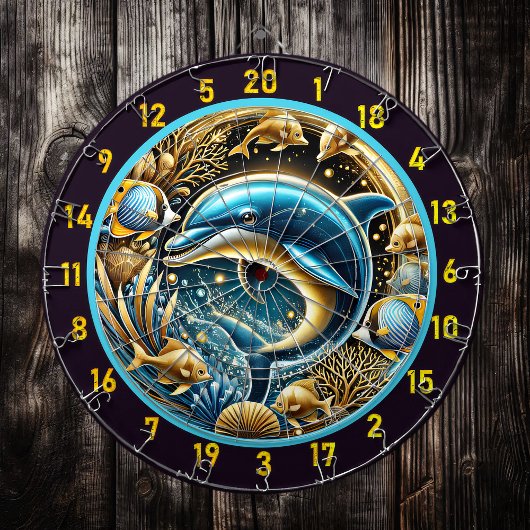 Marine Grace Dolphin Dartboard Art Dartscheibe